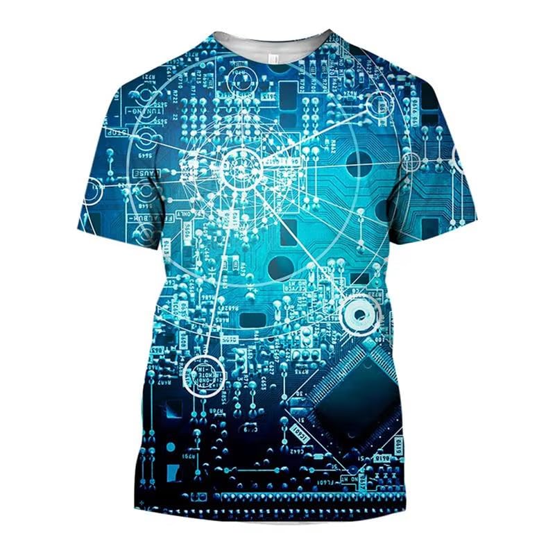 oneforus Elektronik Chip T-Shirt für Männer...
